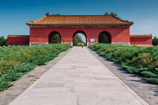 Ingresso Alle Tombe Dell Imperatore Della Cina — Foto Stock