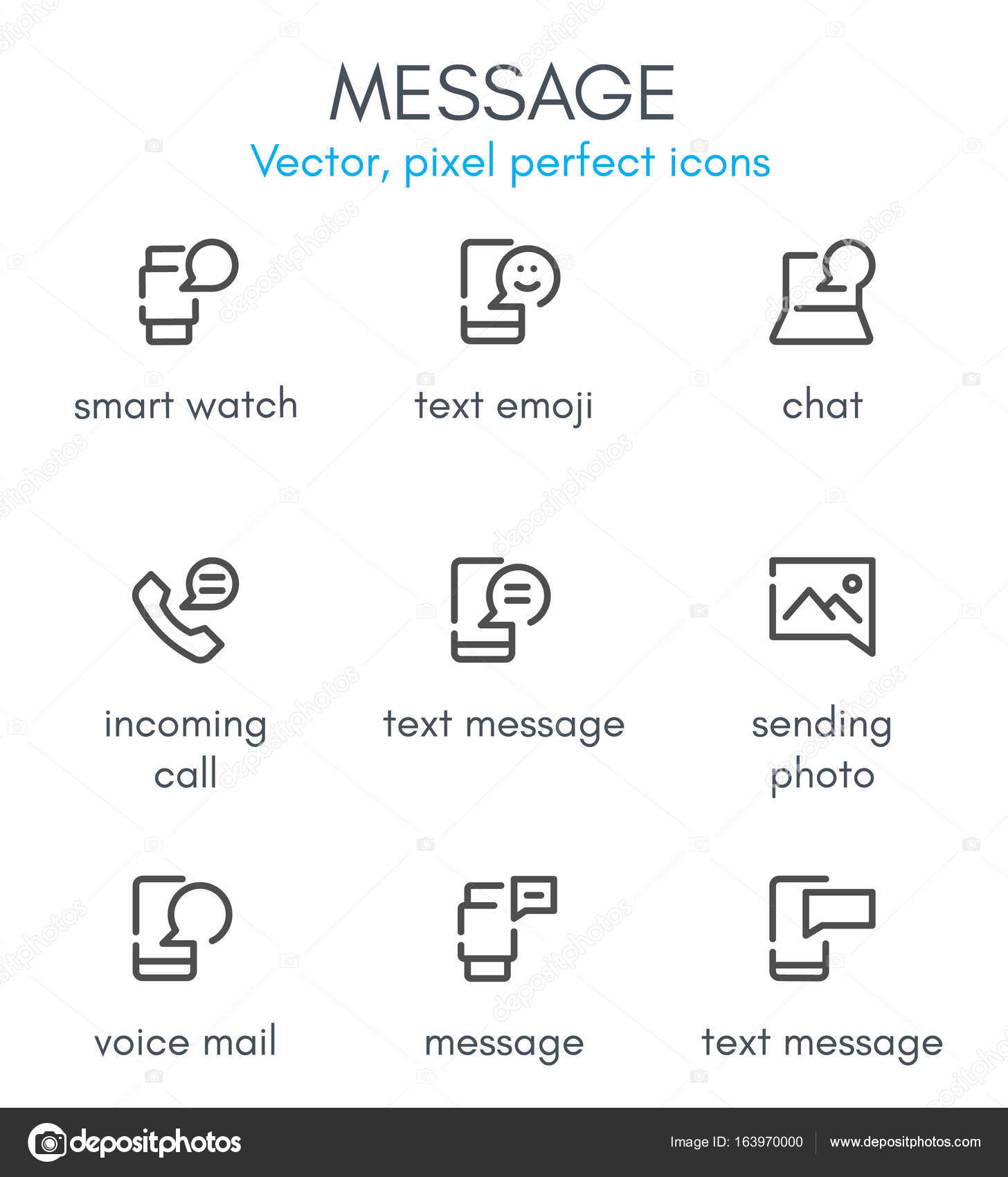 Thème De Courrier Jeu Dicônes De Ligne Image