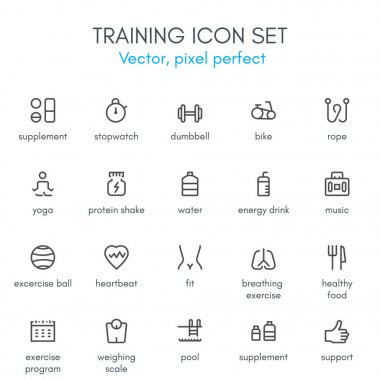 Eğitim Tema, satır Icon set. 