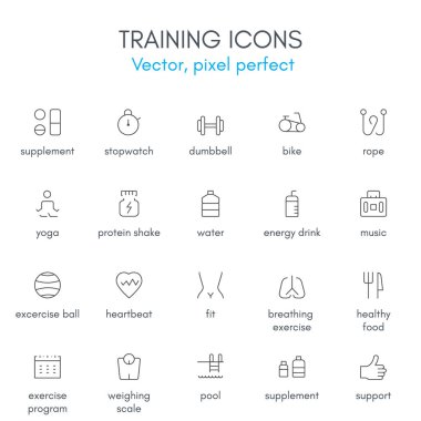 Eğitim Tema, satır Icon set.