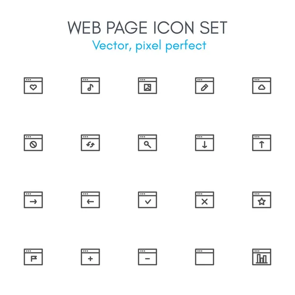 网页主题, 行图标集. 图库插图