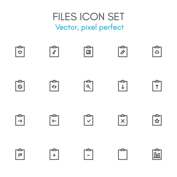 文件主题, 行图标集. 免版税图库插图
