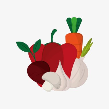 sağlıklı gıda malzemeleri simgeler resim