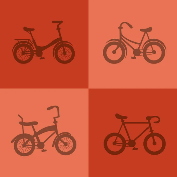 Assorted bikes image — Stock Vector