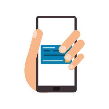 cep telefonu ve kredi kartı simgesi