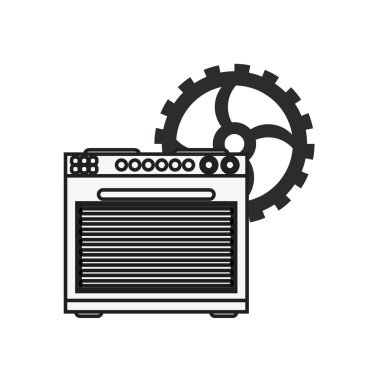 fırın ve dişli simgesini