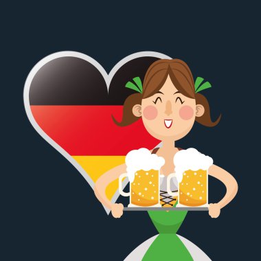 Almanya oktoberfest bira simgeler resim