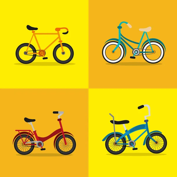 Асорті велосипеди зображення — стоковий вектор