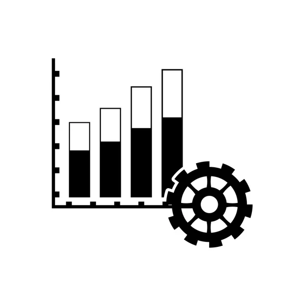 Gráfico gráfico e icono de engranaje — Archivo Imágenes Vectoriales