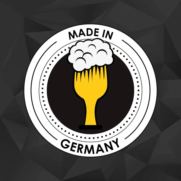 Alemanha oktoberfest cerveja emblema imagem — Vetor de Stock