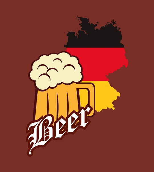 Allemagne oktoberfest bière icônes image — Image vectorielle