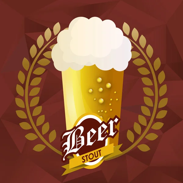 Üveg sör jelkép kép — Stock Vector