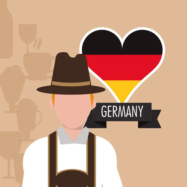 Allemagne oktoberfest bière icônes image — Image vectorielle