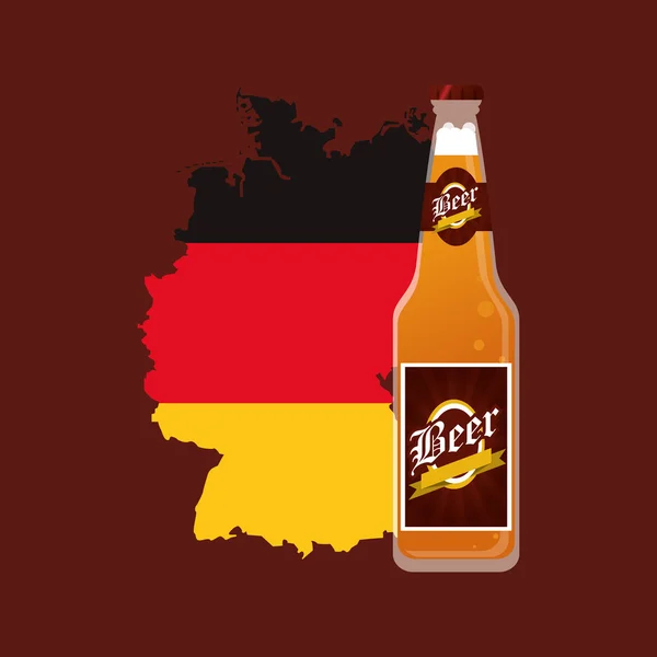 Deutschland oktoberfest bier ikonen bild — Stockvektor