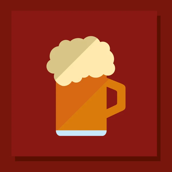 Ποτήρι μπύρας έμβλημα εικόνας — Διανυσματικό Αρχείο