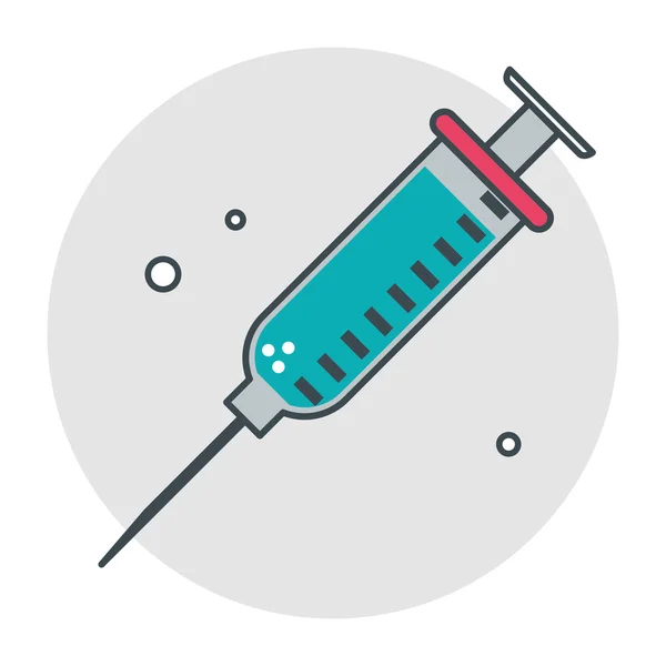 Conception d'icône d'injection médicale — Image vectorielle