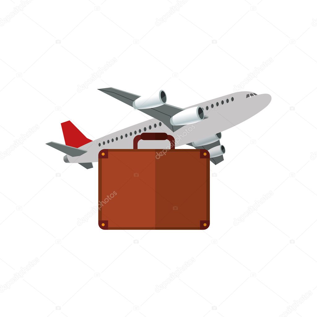airplane and briefcase  icon