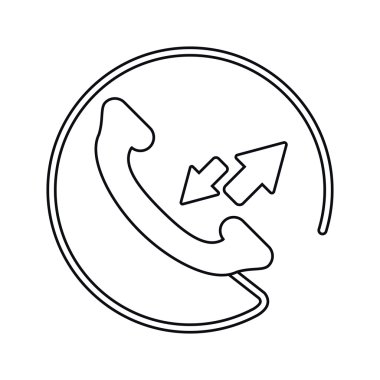 İzole geleneksel telefon çizmek