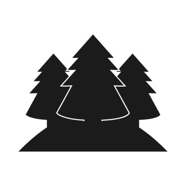 İzole çam ağaçları tasarım