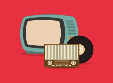 Retro tv amblem görüntü