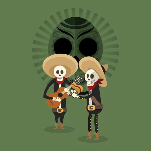 Imagen de iconos relacionados con la cultura mexicana — Vector de stock