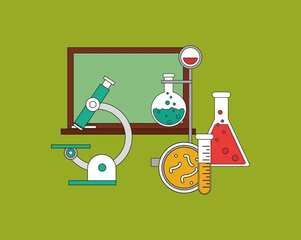 Imagen de iconos relacionados con ciencia — Vector de stock