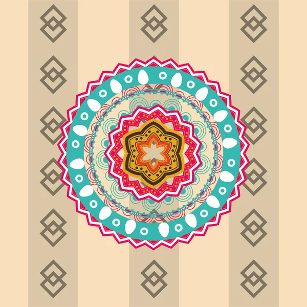 Mandala sobre fondo vintage — Archivo Imágenes Vectoriales