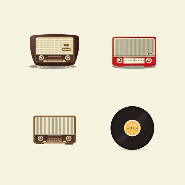 Retro-Radio-Image — Stockvektor