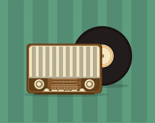 Retro radio image — Stock Vector