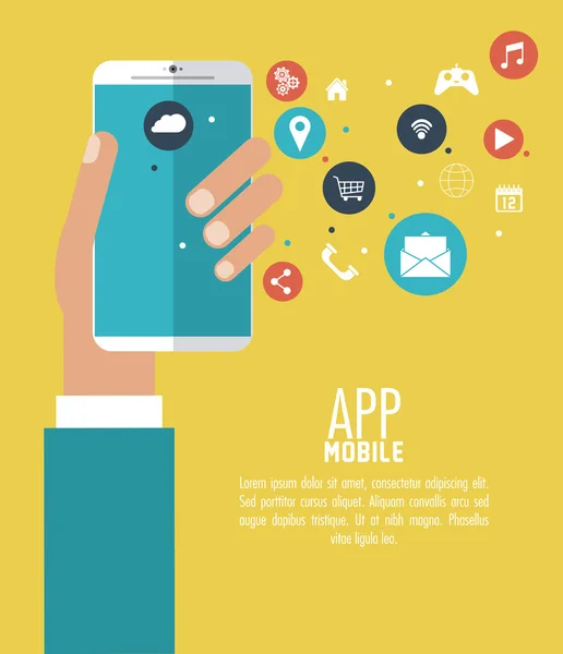 Applications et gadget smartphone — Image vectorielle