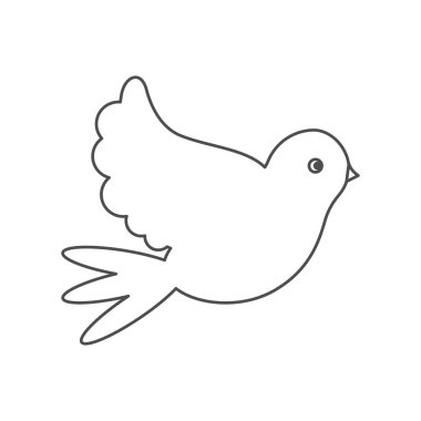 İzole güvercin kuşu tasarım