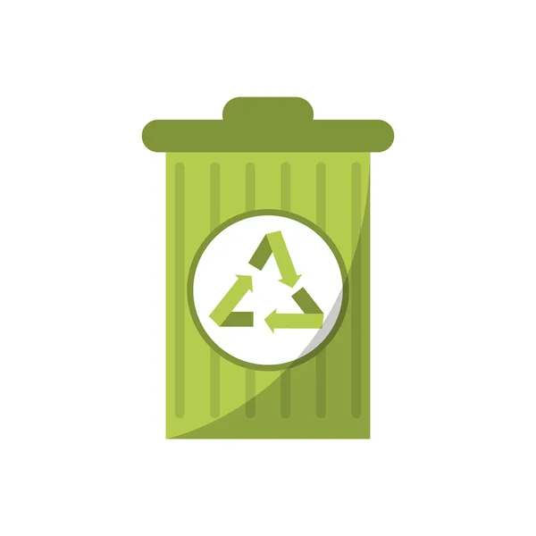 Lixo isolado com design de reciclagem — Vetor de Stock