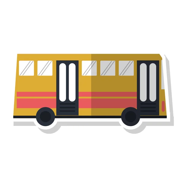 Geïsoleerde bus voertuigontwerp — Stockvector