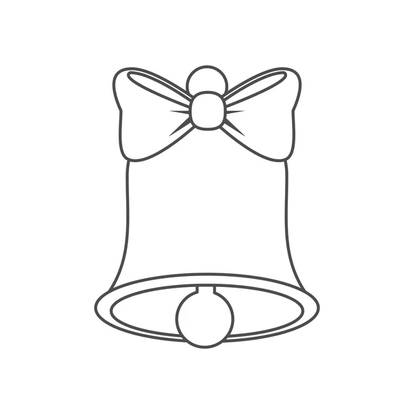 Cloche isolée avec design noeud papillon — Image vectorielle