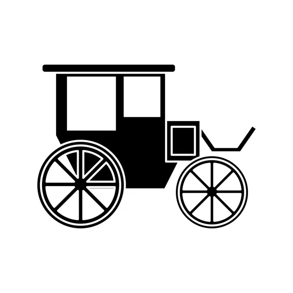 Diseño aislado del coche de la boda — Vector de stock