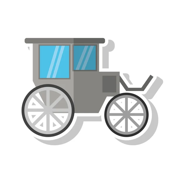 Diseño aislado del coche de la boda — Vector de stock