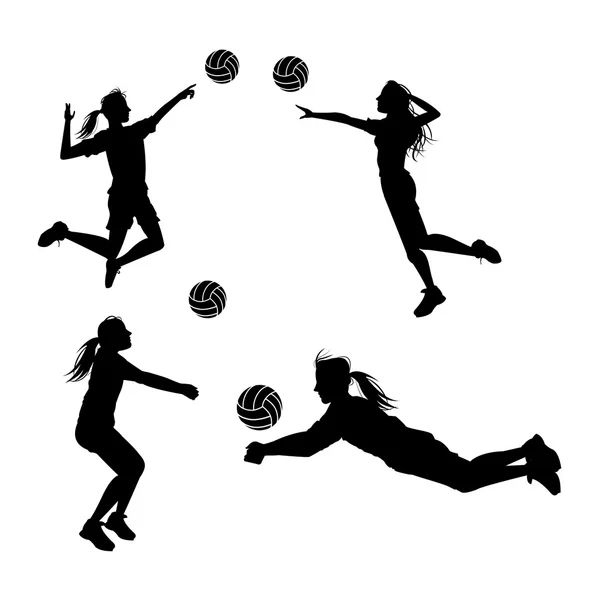 排球运动和爱好设计 — 图库矢量图片
