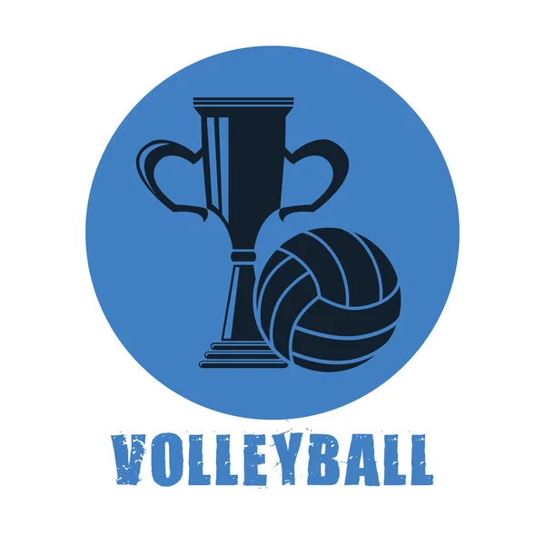 Voleibol deporte y diseño hobby — Vector de stock