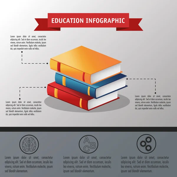Освіта та вивчення інфографіки — стоковий вектор