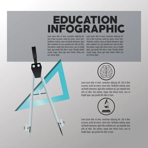 Educação e aprendizagem design infográfico — Vetor de Stock