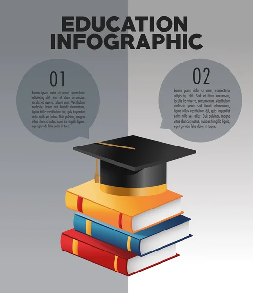 Educação e aprendizagem design infográfico — Vetor de Stock