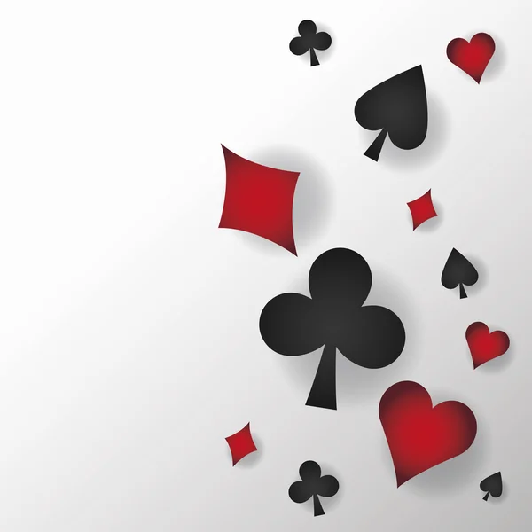 Casino et cartes symboles de la conception de poker — Image vectorielle