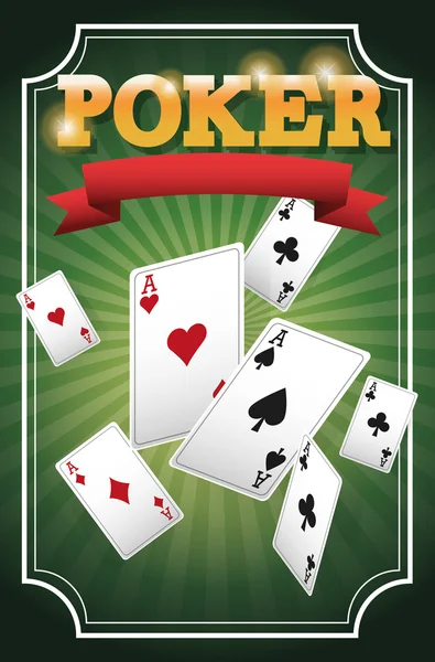 Diseño de Casino y Cartas de Poker — Vector de stock