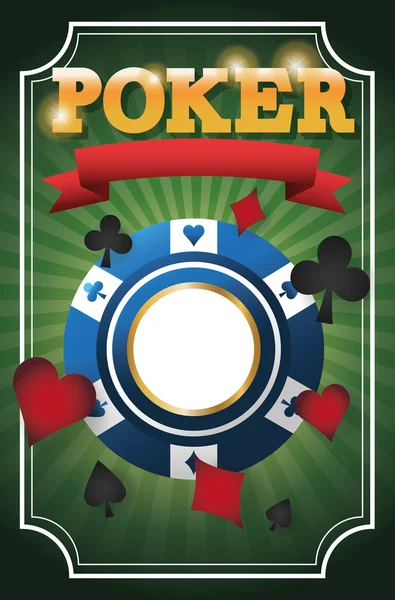 Символы покера и фишек — стоковый вектор