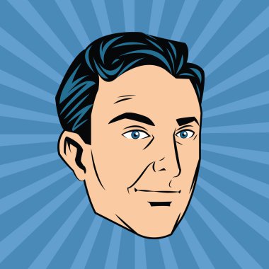 Pop sanat tasarım adam karikatür