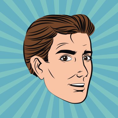 Pop sanat tasarım adam karikatür