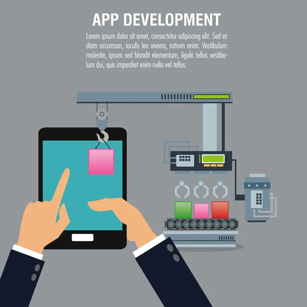 App fejlesztési technológia tervezés — Stock Vector