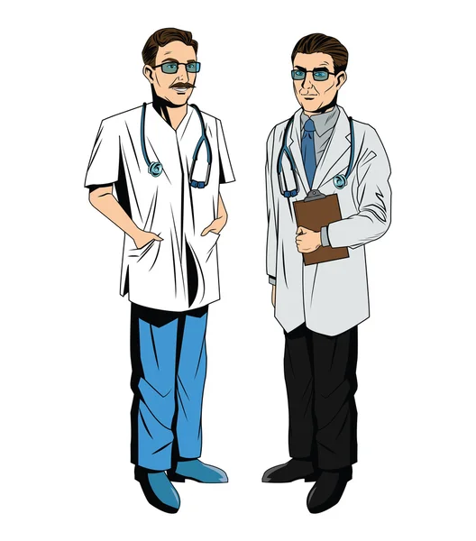 医者漫画の制服 — ストックベクタ