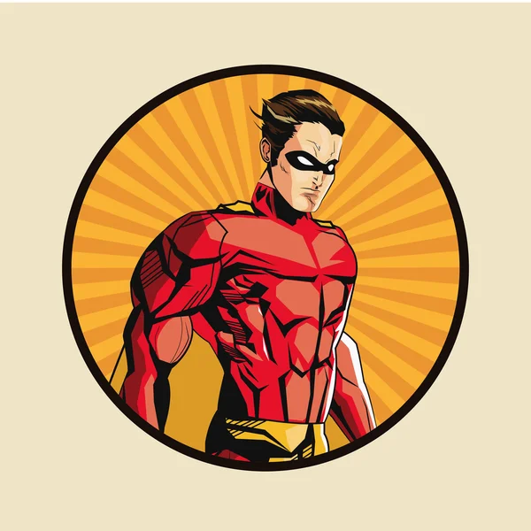 Superheld man cartoon design — Stockvector