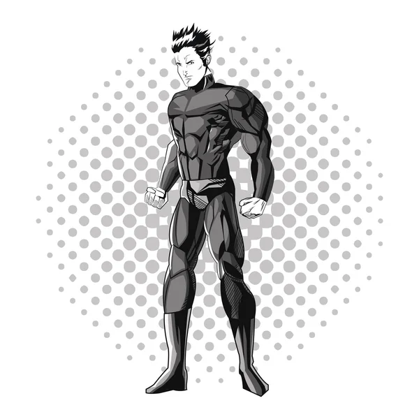 スーパー ヒーローの男漫画デザイン — ストックベクタ